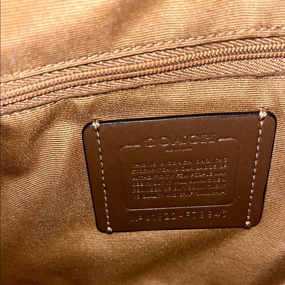 Coach Tan Leather Satchel with Gold Hardware - Picture 5 of 6